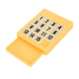 15 Klotski Puzzle Math Educational Toys Sliding Number Puzzle for Boys Girls Yellow