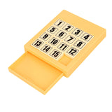 15 Klotski Puzzle Math Educational Toys Sliding Number Puzzle for Boys Girls Yellow