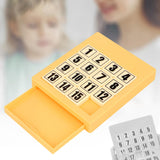 15 Klotski Puzzle Math Educational Toys Sliding Number Puzzle for Boys Girls Yellow