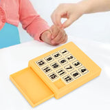 15 Klotski Puzzle Math Educational Toys Sliding Number Puzzle for Boys Girls Yellow