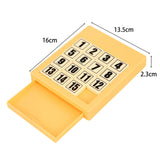 15 Klotski Puzzle Math Educational Toys Sliding Number Puzzle for Boys Girls Yellow