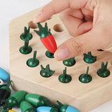 Wooden Memory Matching Chess Game Memory Developing for Kids Family Children