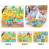 Wooden Toy Baby Hand Grab Board for 2 3 4 5 Years Old Toddlers Birthday Gift Style A