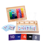 Preschool Math Counting Toys Rainbow Beads Match Game for Kids Birthday Gift