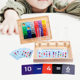 Preschool Math Counting Toys Rainbow Beads Match Game for Kids Birthday Gift