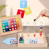 Preschool Math Counting Toys Rainbow Beads Match Game for Kids Birthday Gift