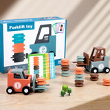 Forklift Toy Fun Stacking Matching Skill Game 2 Player Stacking Toy for Kids