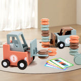 Forklift Toy Fun Stacking Matching Skill Game 2 Player Stacking Toy for Kids