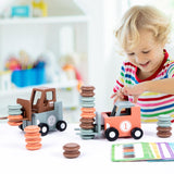 Forklift Toy Fun Stacking Matching Skill Game 2 Player Stacking Toy for Kids