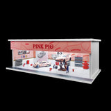 1/64 Vehicle Model Display Case Car Garage Display Case for Model Collectors pink pig