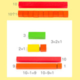 Small Numerical Rods Montessori Math Materials for Educational Learning Kids