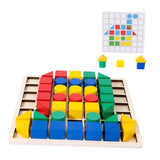 Wooden Blocks Puzzle Preschool Classic Brain Teasers for Girls Children Boys