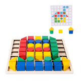 Wooden Blocks Puzzle Preschool Classic Brain Teasers for Girls Children Boys