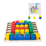 Wooden Blocks Puzzle Preschool Classic Brain Teasers for Girls Children Boys