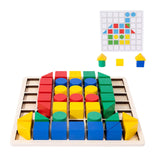 Wooden Blocks Puzzle Preschool Classic Brain Teasers for Girls Children Boys