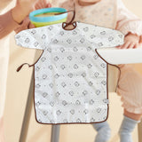 Baby Feeding Bib Lightweight Long Sleeve Baby Bib for 6-36 Months Girls Boys Style C