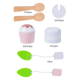 Kitchen Pretend Play Toy Wooden Dessert Cake Play Set Toys for Children Kids