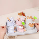 Kitchen Pretend Play Toy Wooden Dessert Cake Play Set Toys for Children Kids