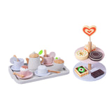 Kitchen Pretend Play Toy Wooden Dessert Cake Play Set Toys for Children Kids