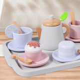 Kitchen Pretend Play Toy Wooden Dessert Cake Play Set Toys for Children Kids