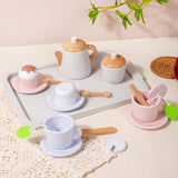 Kitchen Pretend Play Toy Wooden Dessert Cake Play Set Toys for Children Kids