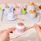 Kitchen Pretend Play Toy Wooden Dessert Cake Play Set Toys for Children Kids