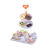 Kitchen Pretend Play Toy Wooden Dessert Cake Play Set Toys for Children Kids