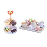 Kitchen Pretend Play Toy Wooden Dessert Cake Play Set Toys for Children Kids