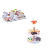 Kitchen Play Set Wooden Tea Set for Little Girls for Preschool Birthday Gift