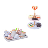 Kitchen Play Set Wooden Tea Set for Little Girls for Preschool Birthday Gift