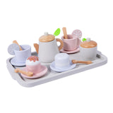 Kitchen Play Set Wooden Tea Set for Little Girls for Preschool Birthday Gift