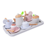 Kitchen Play Set Wooden Tea Set for Little Girls for Preschool Birthday Gift