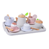 Kitchen Play Set Wooden Tea Set for Little Girls for Preschool Birthday Gift