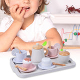 Kitchen Play Set Wooden Tea Set for Little Girls for Preschool Birthday Gift