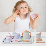 Kitchen Play Set Wooden Tea Set for Little Girls for Preschool Birthday Gift