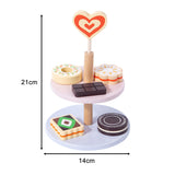 Kids Afternoon Tea Toy Wooden Dessert Play Set for Kids Ages 3 4 5 Years Old