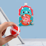 Dinosaur Sticky Ball Toy Throw Ball Board Target Toy for Boys Girls Kids Style A