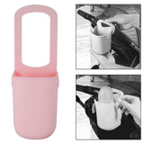 Universal Stroller Cup Holder Durable Water Bottle Holder for Cups Pushchair pink