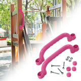 2x Swingset Attachments Playground Equipment for Jungle Gym Climbing Outside Pink