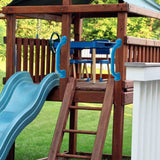 2x Swingset Attachments Playground Equipment for Jungle Gym Climbing Outside Blue