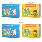 Montessori Toy Easy Use Durable Early Learning Interaction Game Sticker Book Style A