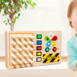 Wooden Busy Board Parent Child Play Role Game Educational Toy Montessori Toy