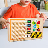 Wooden Busy Board Parent Child Play Role Game Educational Toy Montessori Toy