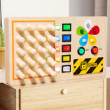 Wooden Busy Board Parent Child Play Role Game Educational Toy Montessori Toy