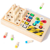 Wooden Busy Board Parent Child Play Role Game Educational Toy Montessori Toy