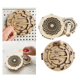 Wooden Busy Board Easy Use Hand Eye Coordination Learning Toy Montessori Toy Kaleidoscope