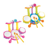 Kids Drum Set Developmental Musical Baby Toy for Children 6 12 18 Month Kids blue