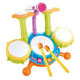 Kids Drum Set Developmental Musical Baby Toy for Children 6 12 18 Month Kids blue