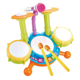 Kids Drum Set Developmental Musical Baby Toy for Children 6 12 18 Month Kids blue