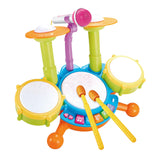 Kids Drum Set Developmental Musical Baby Toy for Children 6 12 18 Month Kids blue